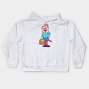 Monkey as Secretary with Bag Kids Hoodie